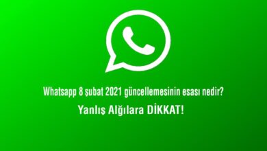 Whatsapp 8 Şubat 2021 Güncellemesi